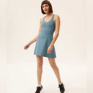 Girlfriend Collective Heather Mint Lola V-Neck Dress